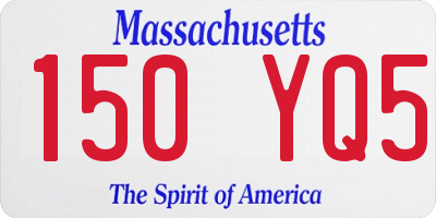 MA license plate 150YQ5