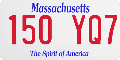 MA license plate 150YQ7