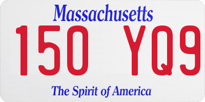 MA license plate 150YQ9