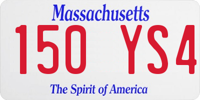 MA license plate 150YS4