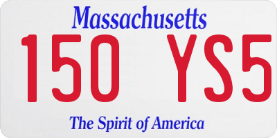 MA license plate 150YS5