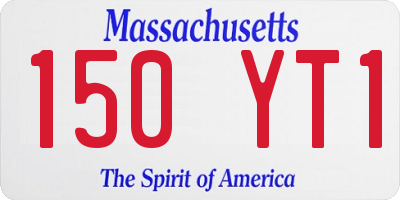 MA license plate 150YT1