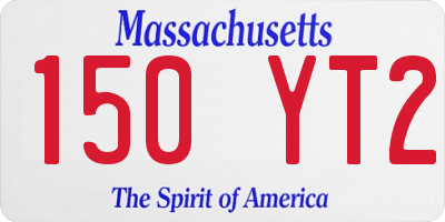 MA license plate 150YT2