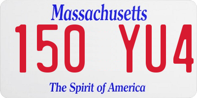 MA license plate 150YU4