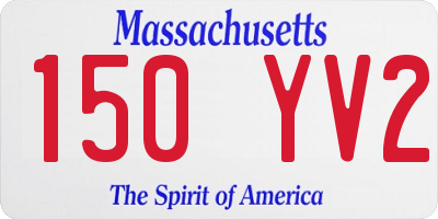 MA license plate 150YV2