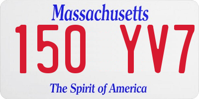 MA license plate 150YV7