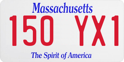MA license plate 150YX1