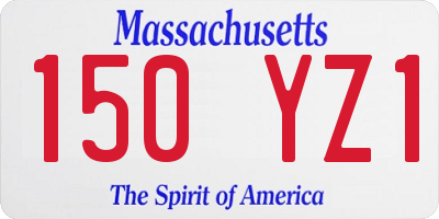 MA license plate 150YZ1