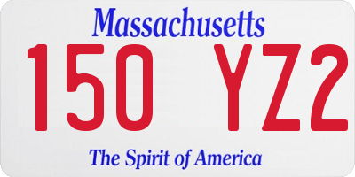 MA license plate 150YZ2