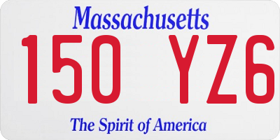 MA license plate 150YZ6