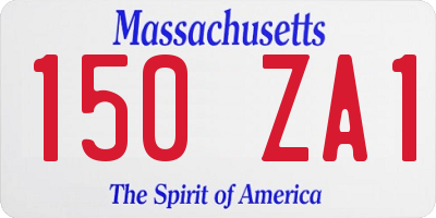 MA license plate 150ZA1