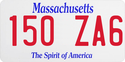 MA license plate 150ZA6