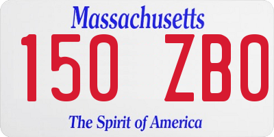 MA license plate 150ZB0
