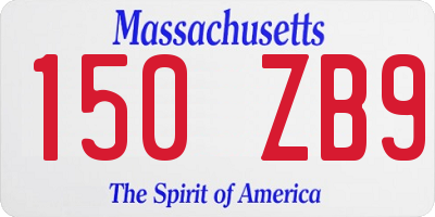 MA license plate 150ZB9