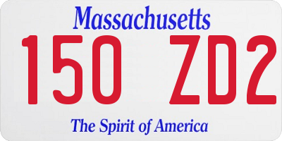 MA license plate 150ZD2
