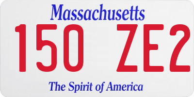 MA license plate 150ZE2