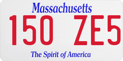 MA license plate 150ZE5