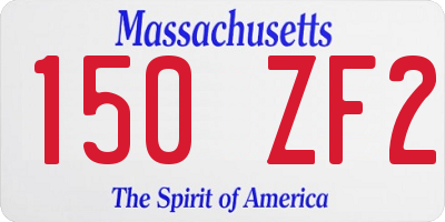 MA license plate 150ZF2