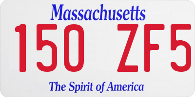 MA license plate 150ZF5