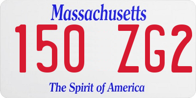MA license plate 150ZG2