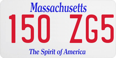 MA license plate 150ZG5