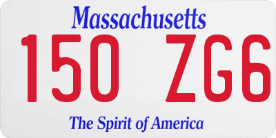 MA license plate 150ZG6