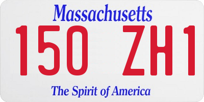 MA license plate 150ZH1