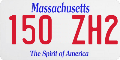 MA license plate 150ZH2