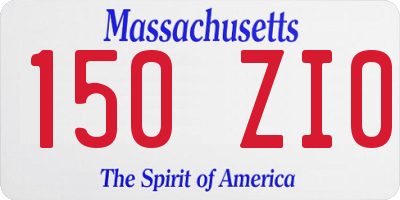 MA license plate 150ZI0