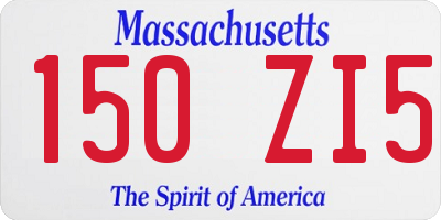 MA license plate 150ZI5