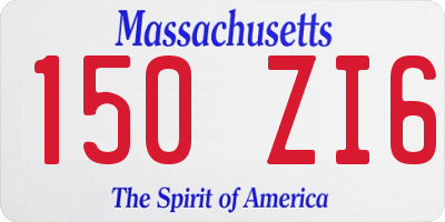 MA license plate 150ZI6