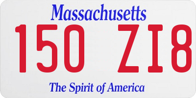 MA license plate 150ZI8