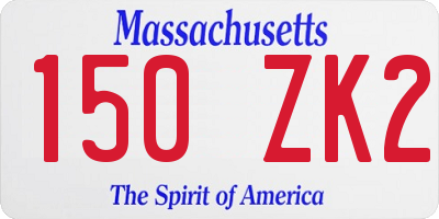 MA license plate 150ZK2
