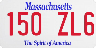 MA license plate 150ZL6