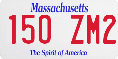 MA license plate 150ZM2