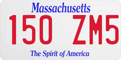 MA license plate 150ZM5