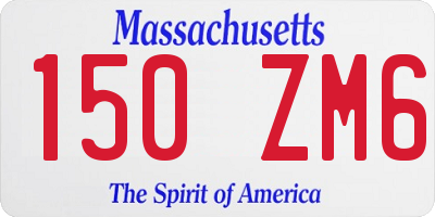 MA license plate 150ZM6