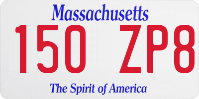 MA license plate 150ZP8