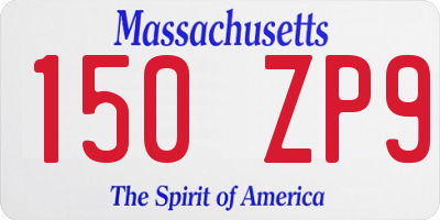 MA license plate 150ZP9