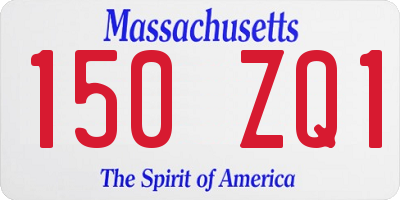MA license plate 150ZQ1