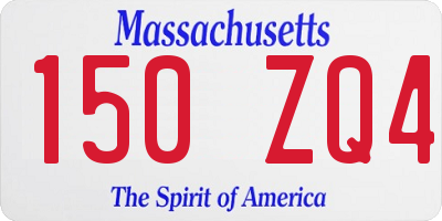 MA license plate 150ZQ4