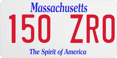 MA license plate 150ZR0