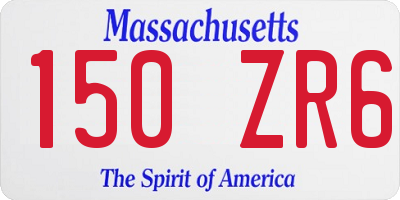 MA license plate 150ZR6