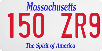 MA license plate 150ZR9
