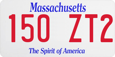 MA license plate 150ZT2