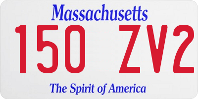 MA license plate 150ZV2
