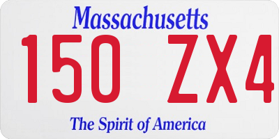 MA license plate 150ZX4