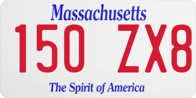 MA license plate 150ZX8