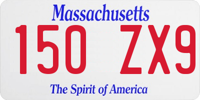 MA license plate 150ZX9