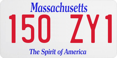 MA license plate 150ZY1